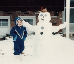 with my snowman